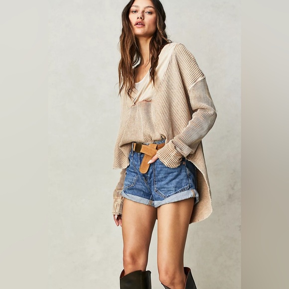 Free People Pants - FREE PEOPLE We The Free Beginner's Luck Slouch Shorts